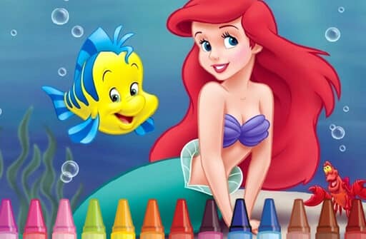 4gameground little mermaid coloring