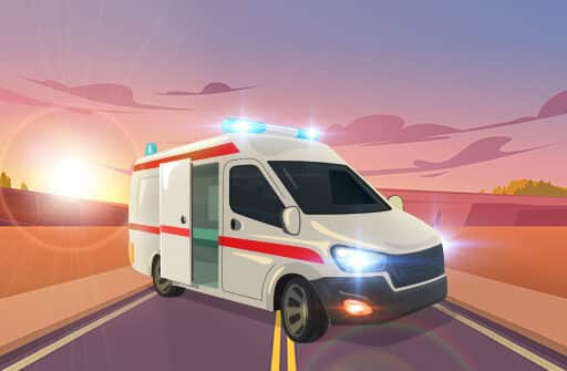 ambulance traffic drive