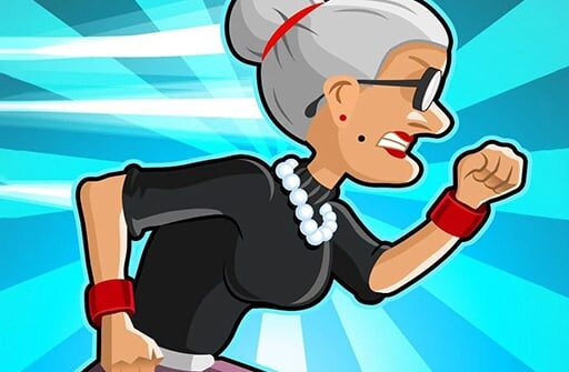 angry grandmother run