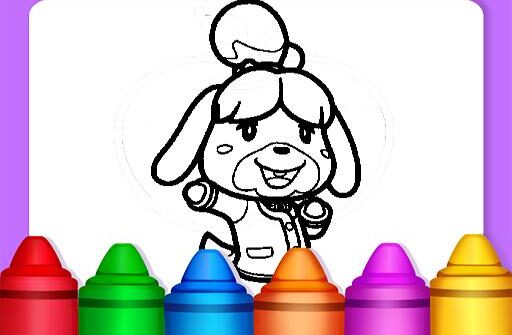 animal crossing coloring pages