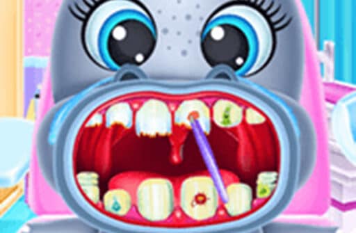 baby hippo dental care fun surgery game