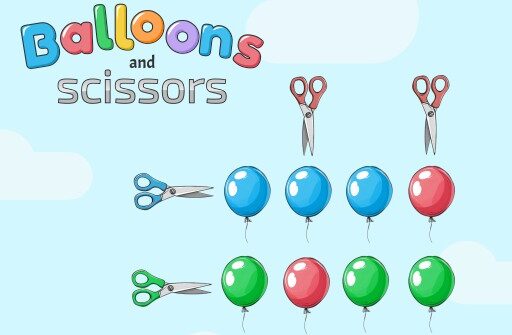 balloons and scissors