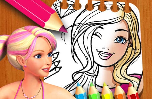 barbie doll coloring book