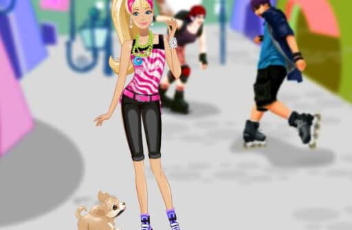 barbie on roller skates