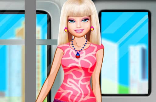 barbie on the train