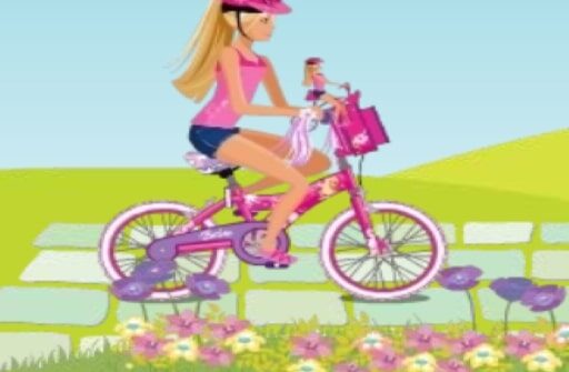 barbie rides bike