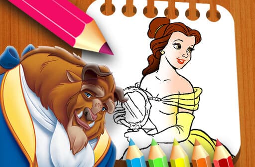 beauty the beast coloring book