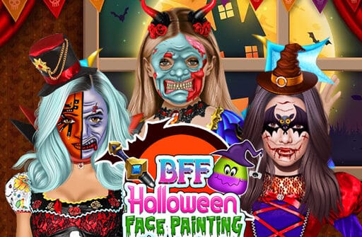 bff halloween face painting