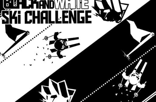 black white ski challenge