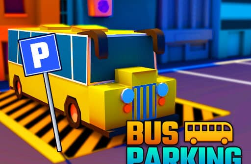 bus parking city 3d