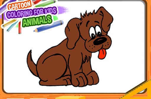 cartoon coloring book for kids animals