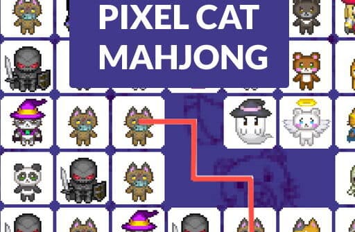 cat pixel mahjong