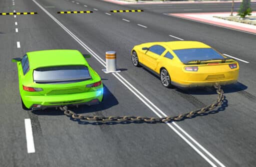 chained cars against ramp hulk game