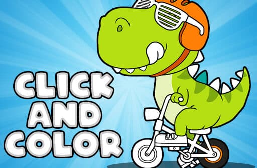 click and color dinosaurs