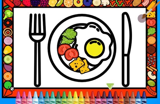 color and decorate dinner plate