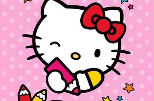 color by number with hello kitty