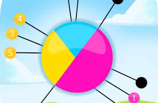 color pin circle addictive pin shooter game