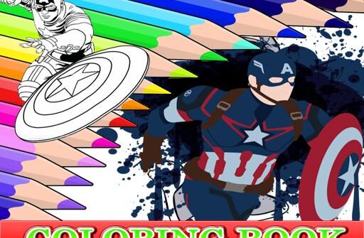 coloring book for captain america