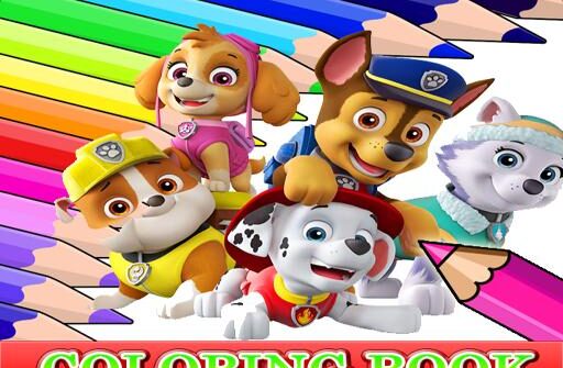 coloring book for paw patrol