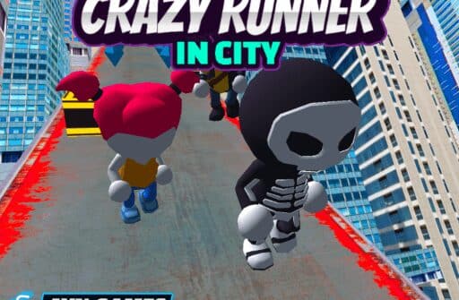 crazy runner in city