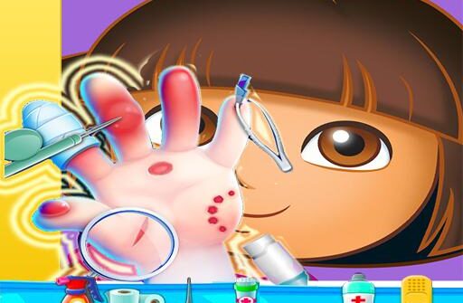 dora hand doctor fun games for girls online