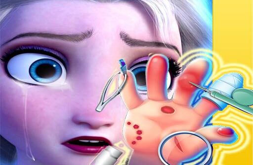 elsa hand doctor fun games for girls online