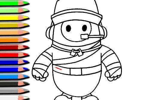 fall guys halloween coloring bok