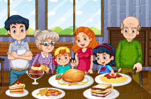 family dinner jigsaw