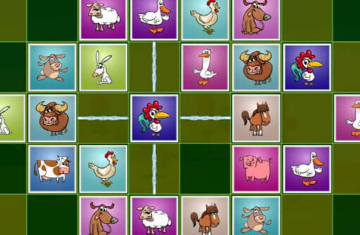 farm animals matching puzzles