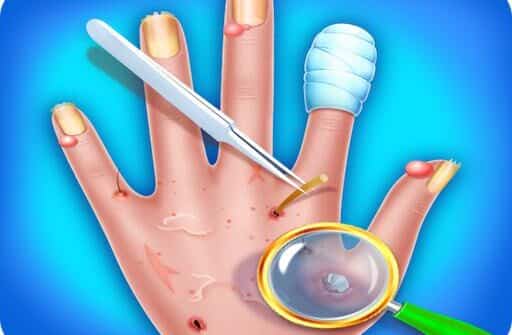 fun baby care kids game hand skin doctor