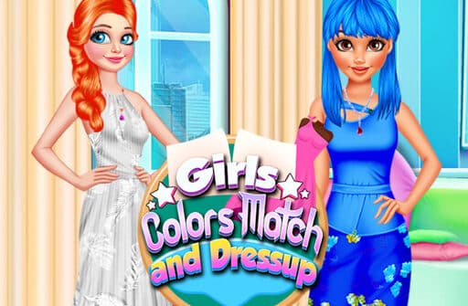 girls colour match and dress up