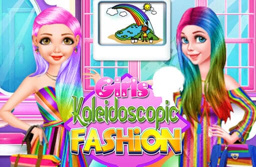 girls kaleidoscopic fashion