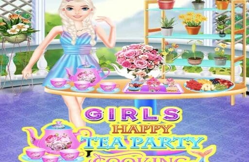 girls tea party cooking