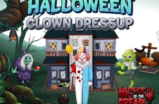 halloween clown dressup