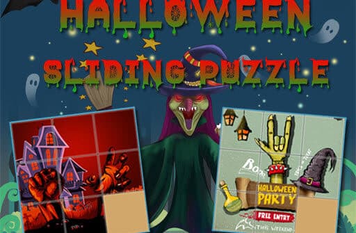 halloween sliding puzzle