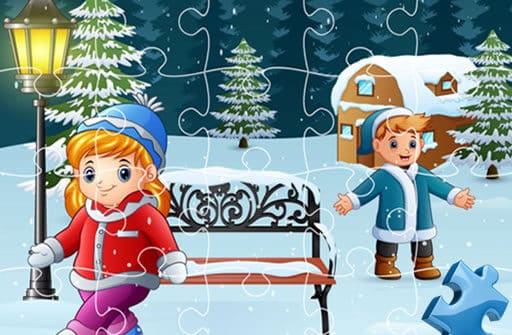 happy winter jigsaw game