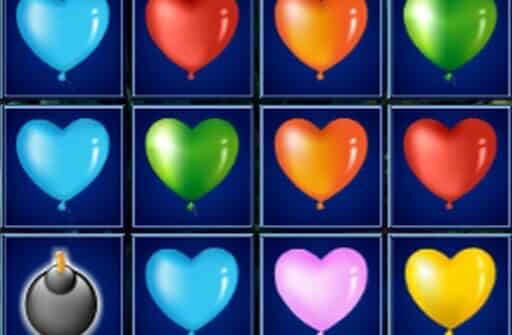 heart balloons block collapse