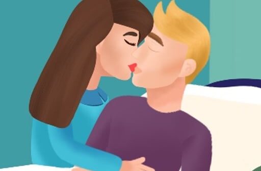 hospital kissing