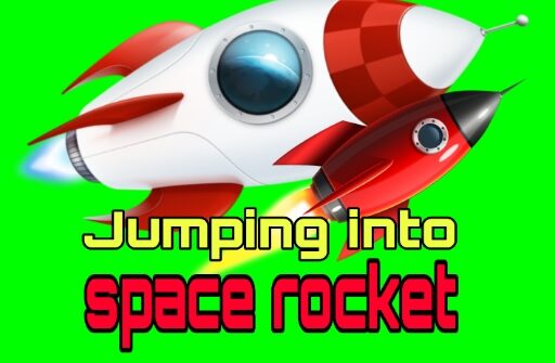 jumping into space rocket travels in space