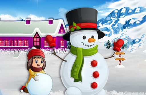 kids and snowman dress up