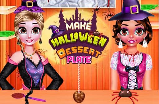 make halloween dessert plate