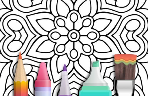 mandala coloring book casual