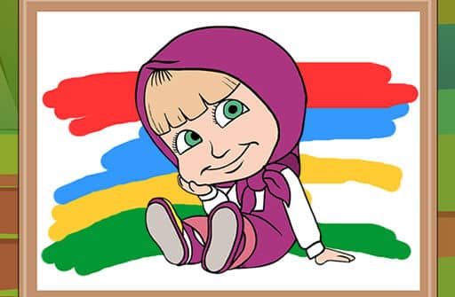 masha and the bear coloring book