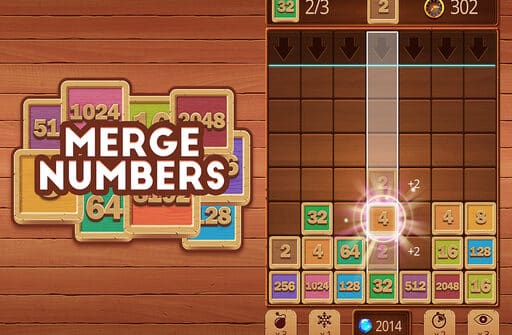 merge numbers wooden edition