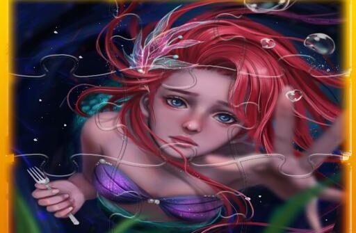 mermaid ariel princess match 3 puzzle