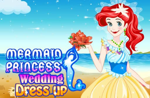 mermaid princess wedding dress up