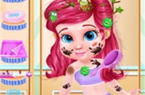 messy little mermaid makeover game