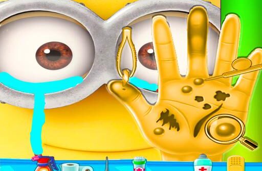 minion hand doctor game online hospital surgery