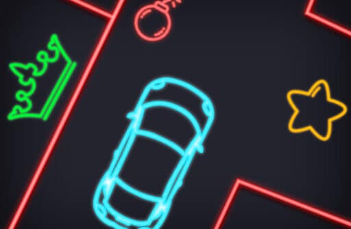 neon car puzzle