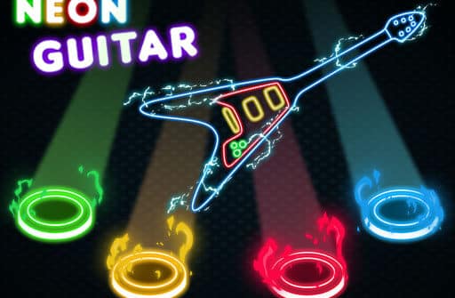 neon guitar